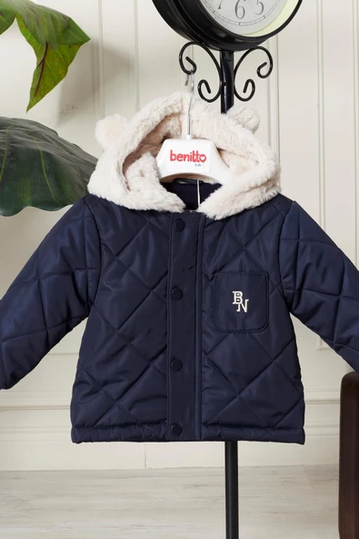 Benittokids Erkek Bebek Çocuk Kulaklı Kapüşonlu Mont 51323 ürün görseli 1