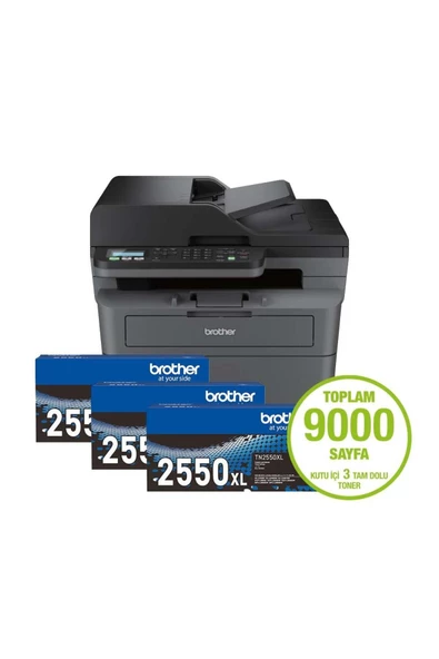 Brother MFC-L2806DW YAZ/TAR/FOT/FAX/DUB/WİFİ LAZER YAZICI (3 TAM DOLU TONER) ürün görseli 1
