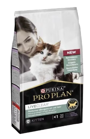 Pro Plan LiveClear Alerjen Azaltan Hindili 1.4 kg Yavru Kedi Maması ürün görseli 1