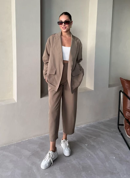 Haki Holly Cepli Blazer Ceket Pantolon Takım ürün görseli 1