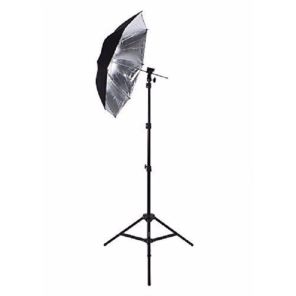 3lü Strobist Set. Işık Ayağı,Şemsiye,Flaş ve Şemsiye Adaptörü ürün görseli 1