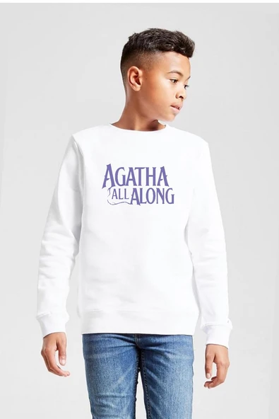 Agatha All Along Lettern Beyaz Çocuk 2ip Sweatshirt ürün görseli 1
