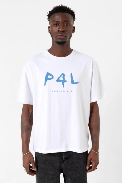 Outer Banks P4L Beyaz Erkek Oversize Tshirt ürün görseli 1