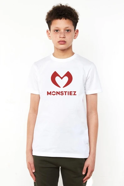 Babymonster Monstiez Beyaz Çocuk Bisikletyaka Tshirt ürün görseli 1