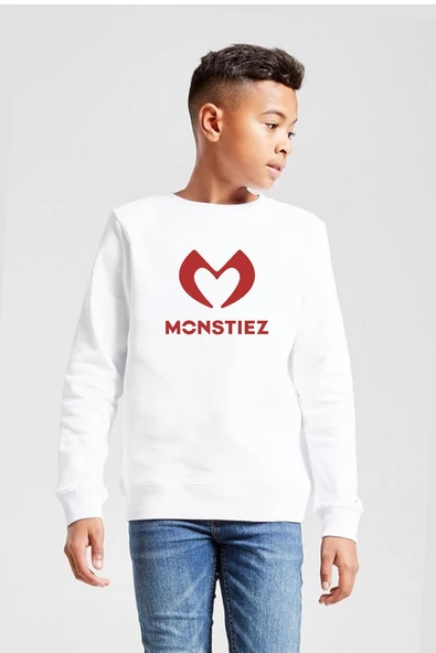 Babymonster Monstiez Beyaz Çocuk 2ip Sweatshirt ürün görseli 1