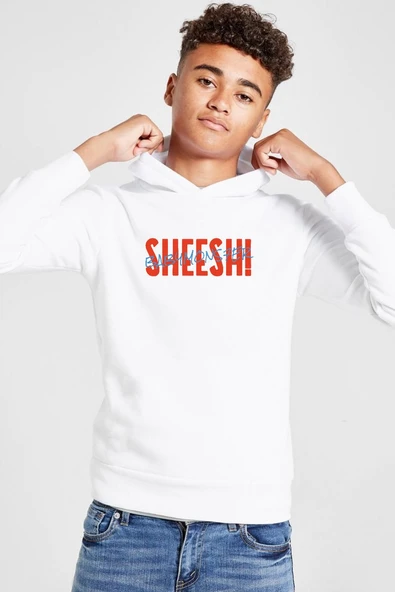 Babymonster Sheesh Beyaz Çocuk 3ip Kapşonlu  Sweatshirt ürün görseli 1