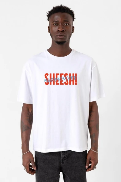 Babymonster Sheesh Beyaz Erkek Oversize Tshirt ürün görseli 1