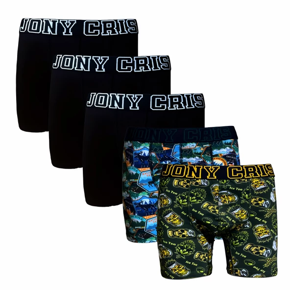 Erkek Boxer 5 li Set Erkek Baksır Kilot Şort ürün görseli 1