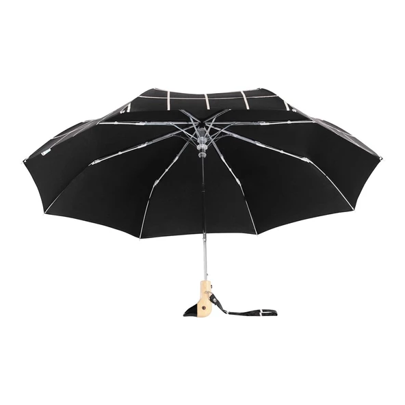 Original Duckhead Duck Kompakt Şemsiye Black Grid - Resim 6