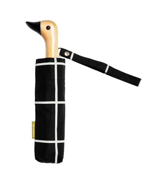 Original Duckhead Duck Kompakt Şemsiye Black Grid ürün görseli 1