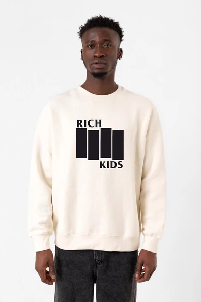 G-Dragon Rich Kids Ekru Erkek 2ip Sweatshirt ürün görseli 1