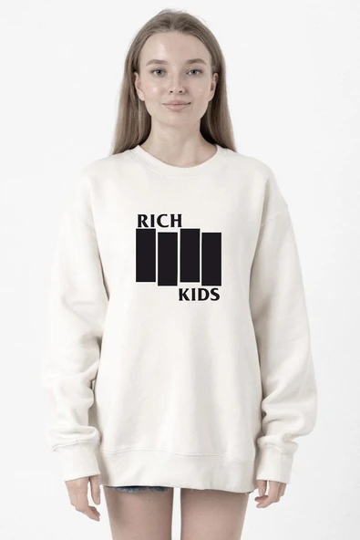 G-Dragon Rich Kids Beyaz Kadın 2ip Sweatshirt ürün görseli 1
