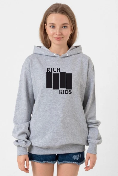 G-Dragon Rich Kids Grimelanj Kadın 3ip Kapşonlu Sweatshirt ürün görseli 1