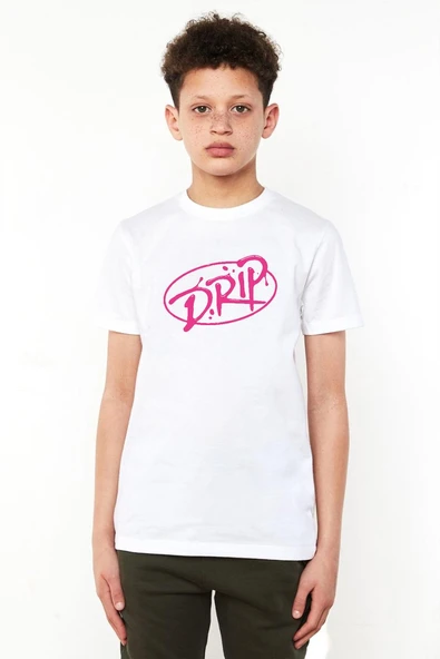Babymonster Drip Beyaz Çocuk Bisikletyaka Tshirt ürün görseli 1