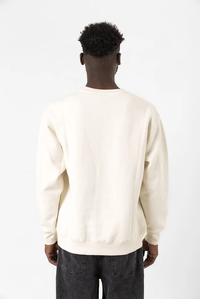 Tulsa King Lettern Ekru Erkek 2ip Sweatshirt - Resim 5