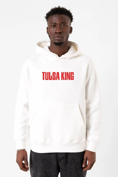 Tulsa King Lettern Beyaz Erkek 3ip Kapşonlu Sweatshirt ürün görseli 1