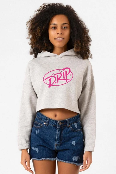 Babymonster Drip Grimelanj Kadın Crop Kapşonlu ürün görseli 1