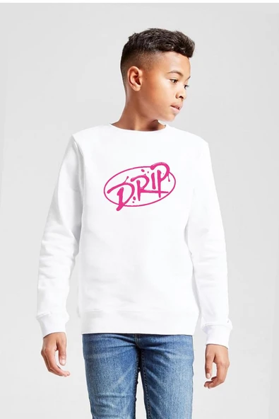 Babymonster Drip Beyaz Çocuk 2ip Sweatshirt ürün görseli 1