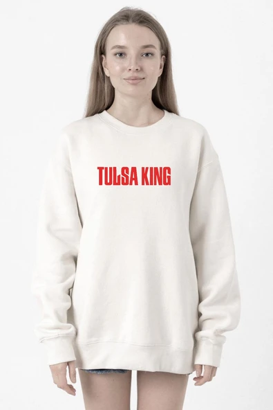 Tulsa King Lettern Beyaz Kadın 2ip Sweatshirt ürün görseli 1