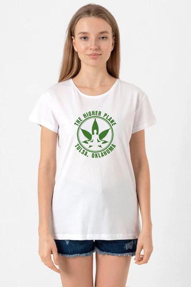 Tulsa King The Higher Plane Beyaz Kadın Bisikletyaka Tshirt ürün görseli 1