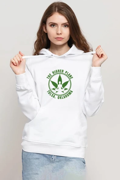 Tulsa King The Higher Plane Beyaz Kadın 3ip Kapşonlu Sweatshirt ürün görseli 1