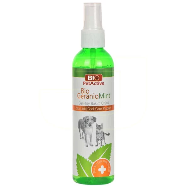 Bio Pet Active Geranio Mint Kedi Ve Köpek Deri Tüy Bakım Spreyi 100 Ml. ürün görseli 1