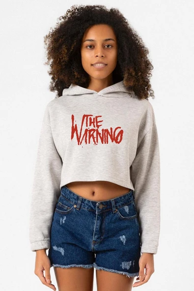 The Warning Logo Grimelanj Kadın Crop Kapşonlu ürün görseli 1