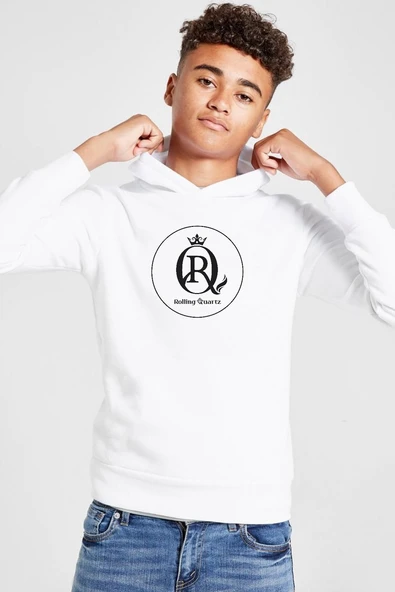 Rolling Quartz Logo Beyaz Çocuk 3ip Kapşonlu  Sweatshirt ürün görseli 1