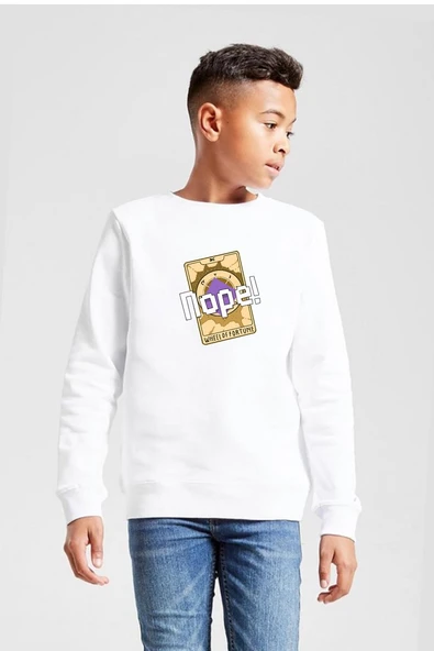 Wheel Of Fortune Nope Beyaz Çocuk 2ip Sweatshirt ürün görseli 1