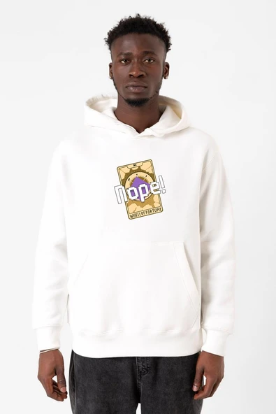Wheel Of Fortune Nope Beyaz Erkek 3ip Kapşonlu Sweatshirt ürün görseli 1