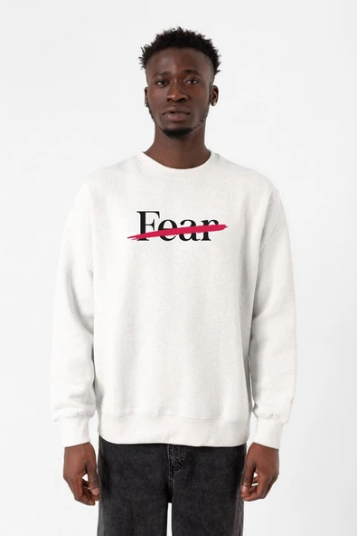 Rolling Quartz Fearless Beyaz Erkek 2ip Sweatshirt ürün görseli 1