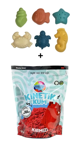 Mammacomica Dough 500gr Kinetik kum + Deniz Canlıları Seti ürün görseli 1