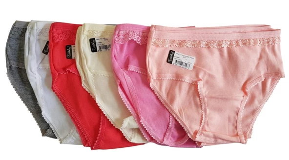 Tutku 0834 Kız Çocuk Ince Bel Pınar Bato-Slip-Külot - 12'li Kombin ürün görseli 1