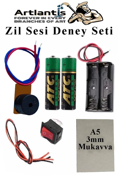 Zil Sesi Deney Seti 1 Paket Elektronik Mini Zil Deney Zili Proje Tasarım Zili Alarm Sinyal Zili Haparlör Zili ürün görseli 1