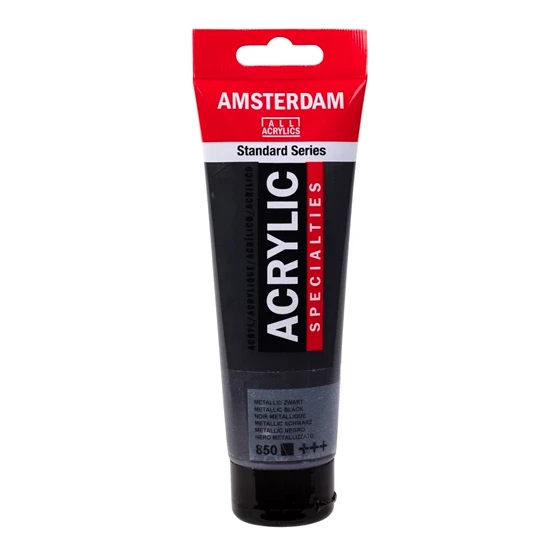 Amsterdam Standart Akrilik Boya 120ml Metallic Black / 850 ürün görseli 1