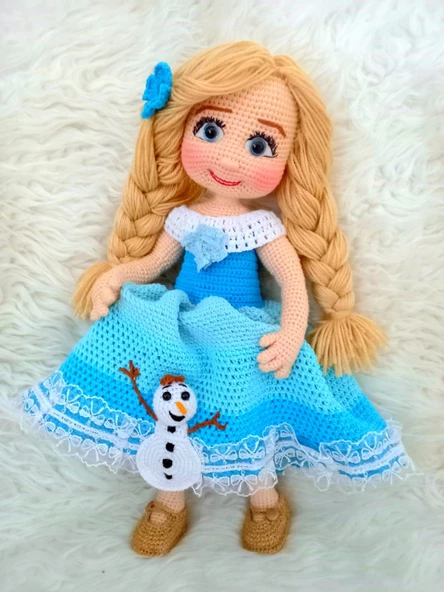 Prenses Bella Bebek Amigurumi Organik Oyuncak ürün görseli 1