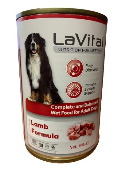 Lavital Püre Lamb Kuzu Etli Köpek Konservesi 400 Gr ürün görseli 1
