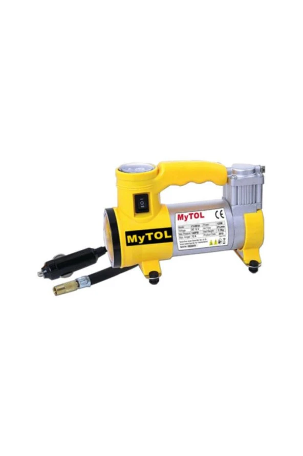 MyTol Fy-001a Metal Gövdeli Ve Işıklı Araç Kompresörü ürün görseli 1