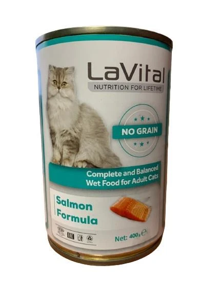 Lavital Püre Somon Etli Kedi Konservesi 400 Gr ürün görseli 1