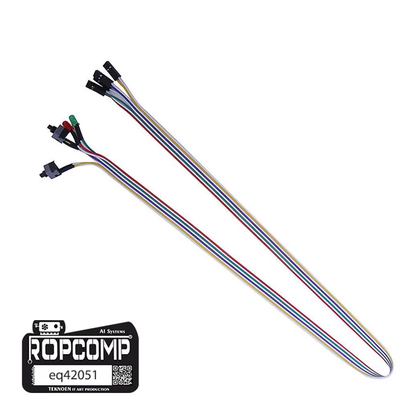Ropcomp Power, Reset Butonu, HDD İşlem Led Işıklı PC ATX Anakart Bağlantı Kablosu ürün görseli 1