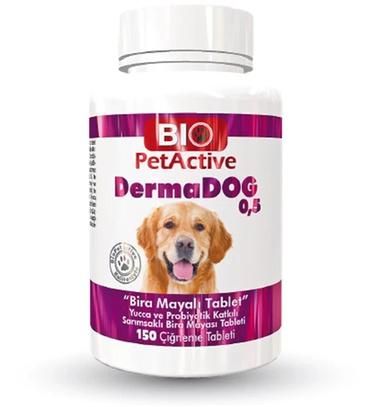 Bio Pet Active DermaDog Köpek Sarımsaklı Maya Tableti 0.5 - 150 Tablet ürün görseli 1