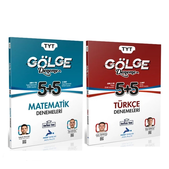 Paraf TYT Matematik ve Türkçe Gölge Deneme Seti 2 Kitap ürün görseli 1