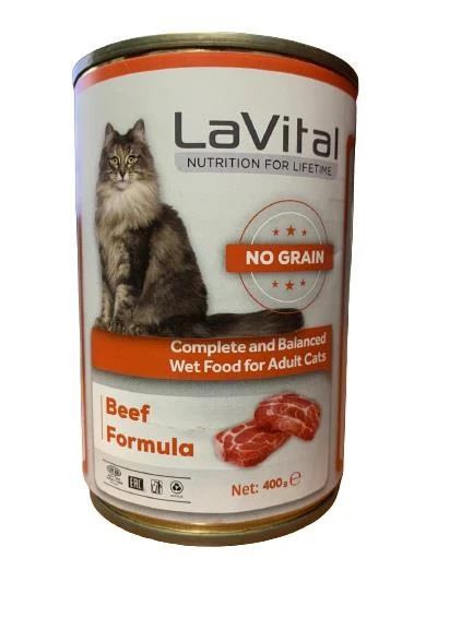 Lavital Püre Beef Sığır Etli Kedi Konservesi 400 Gr ürün görseli 1