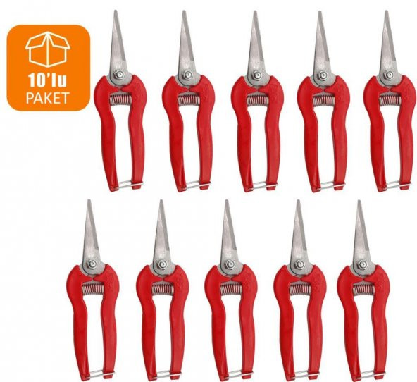 GCN Bağ Makası Bitki Çiçek Narenciye Üzüm Budama Makası 19 Cm(10 Adet) ürün görseli 1