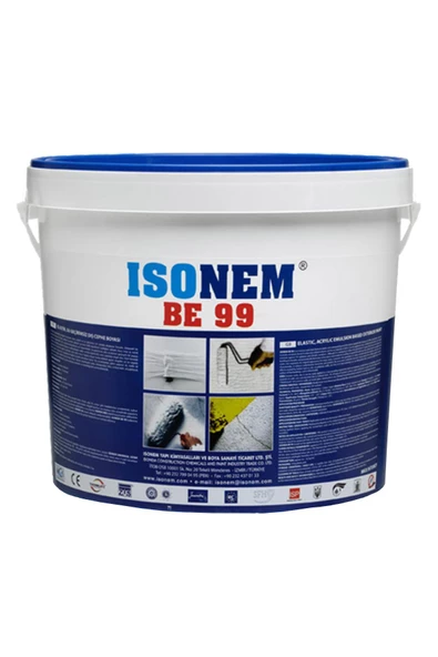 Isonem BE 99 Elastik Su Geçirmez Dış Cephe Boyası 5 kg Beyaz ürün görseli 1