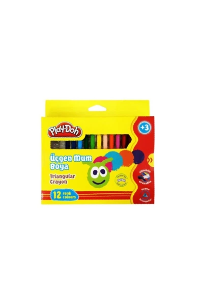 Play Doh Üçgen Crayon Mum Boya 12 Renk ürün görseli 1