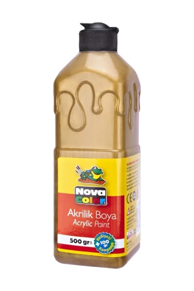 Nova Color Akrilik Boya 500 gr Altın Nc-670 ürün görseli 1