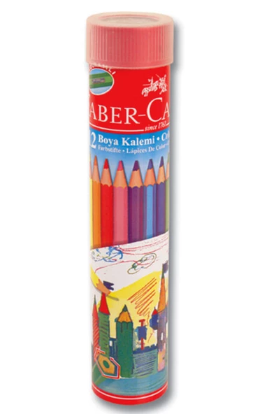 Faber Castell Kuruboya Kalem Seti 12'li Metal Tüp ürün görseli 1