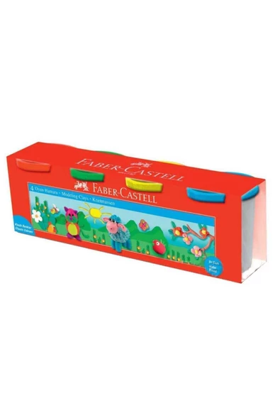 Faber Castell 4 Renk Klasik Renk Oyun Hamuru ürün görseli 1