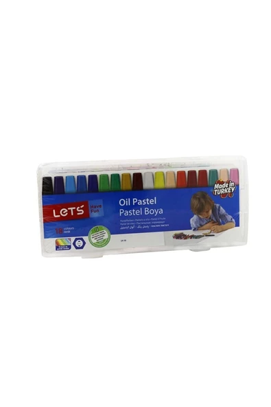 Lets 18 Renk Çantalı Pastel Boya Lk-18 - Resim 2